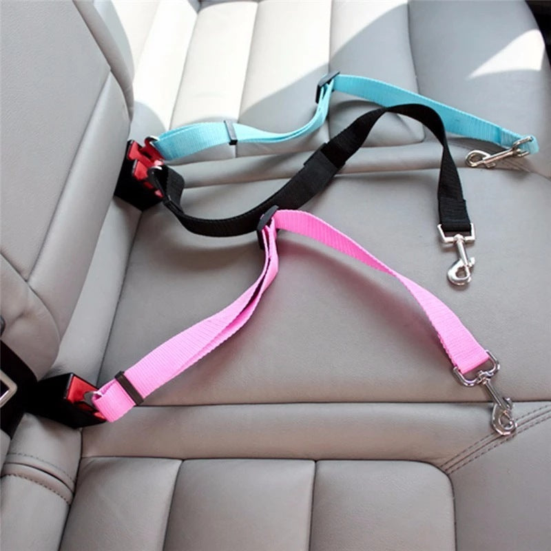 Adjustable Pet Car Seat Belt — Keep Dogs & Cats Safe While Driving